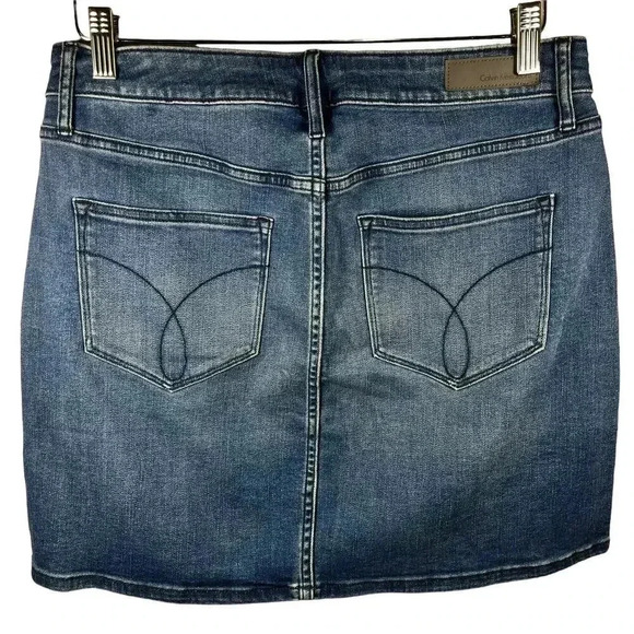 Calvin Klein Denim Mini Skirt Size 10 - Picture 2 of 5